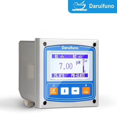 Controlador de pH ORP com Dois Relés SPST 3A 250V AC Alarme Alto Baixo Controle de Dosagem Montagem em Painel IP66 Analisador de pH ORP