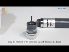 Como encher corretamente o eletrólito para o elétrodo residual do cloro?