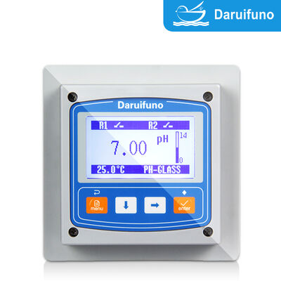 Controlador de pH/ORP com Calibração Rápida de 3 Pontos, Compensação de Temperatura NTC10K PT1000 e Analisador Online de pH/ORP com LCD Gráfico de 3,2 polegadas